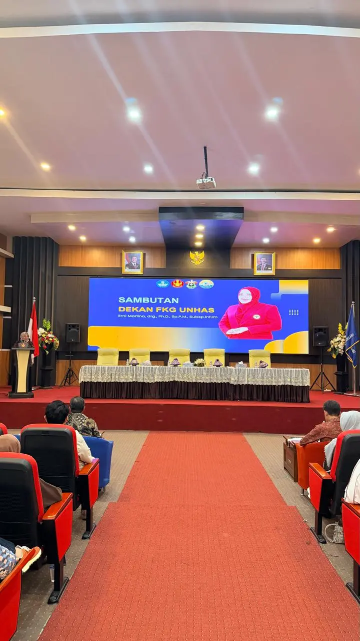 Sambutan Dekan FKG UNHAS Erni Marlina, drg., Ph.D., Sp.P.M., Subsp.Inf.Infect.